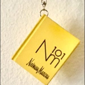 NWOT Neiman Marcus Yellow mini Memo book key ring
